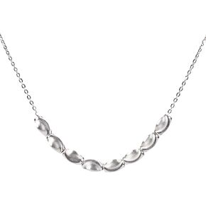 925 silver multi bean necklace for women, suitable for sensitive skin 925 silver multi bead necklace for women, suitable for sensitive skin