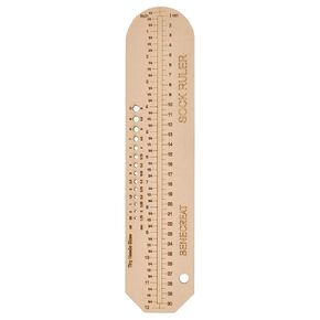 مسطرة كروشيه خشبية من بينكريت، قوالب حياكة للجوارب مقاس 12.2 × 2.7 بوصة، شكل جورب منسوج يدويًا للجوارب، ملابس التريكو، ملابس التريكو، سمك 3 مم