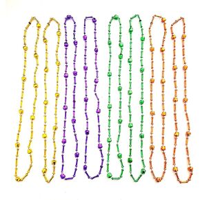 16 Pcs Halloween Pirate Beads Necklace Pirate Skull Necklace Accessories Pirates Halloween Beads Party Supplies