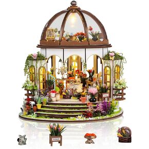 DIY Miniature House Kits, Tiny House Kit, Doll House Kits for Adults to Building, Unique Gift for Birthday Christmas Day, Bamboo Spring Courtyard