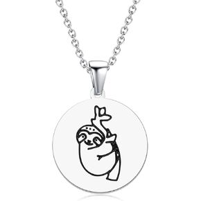 Necklace for Women- Unicorn Butterfly Sloth Rabbit Flamingo Panda Dolphin Bee Elephant Giraffe Turtle Angel Koala Bee Necklace Jewelry Gifts