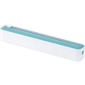 Wrap Dispenser, Plastic Wrap Dispenser with Cutter Cling Film Dispenser Adjustable Multifunctional Aluminum Foil Cutter Refillable Wrap Dispenser for Home Kitchen
