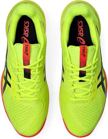 ASICS Men's Solution Speed FlyteFoam 3 Tennis Shoes, 8, Safety Yellow/Black in Saudi Arabia