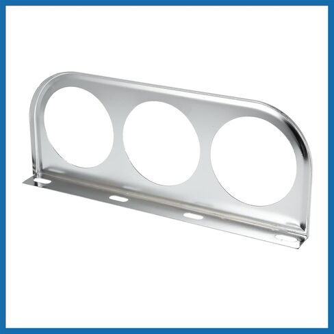 52mm 2" Triple Hole 3 Holes Metal Universal Console Dashboard Gauge Holder Dash Gauge Car Meter Mount Instrument Panel Shell Bracket Silver Tone Item Replacement in Saudi Arabia