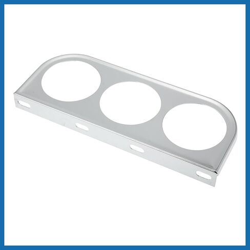 52mm 2" Triple Hole 3 Holes Metal Universal Console Dashboard Gauge Holder Dash Gauge Car Meter Mount Instrument Panel Shell Bracket Silver Tone Item Replacement in Saudi Arabia