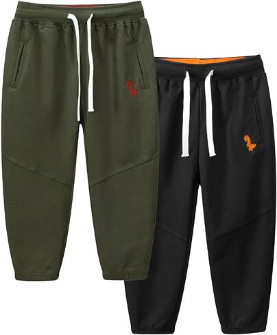 Toddler Boys Jogger Active Athletic Pants Dinosaur Sweatpants (1-Pack 2-Pack in Saudi Arabia