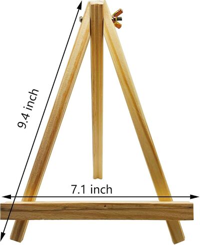 4 Pcs 9.4 Inch Mini Wood Easel, Tabletop Easel Stand for Painting, Canvases, Art, and Crafts in Saudi Arabia