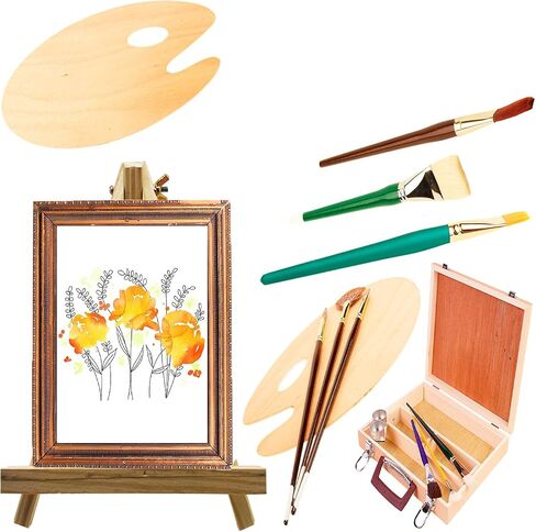 4 Pcs 9.4 Inch Mini Wood Easel, Tabletop Easel Stand for Painting, Canvases, Art, and Crafts in Saudi Arabia