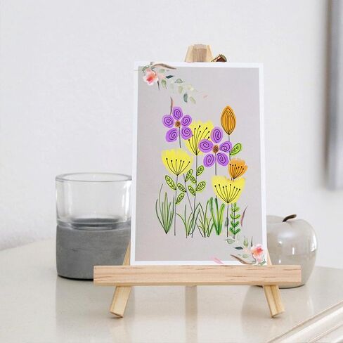 4 Pcs 9.4 Inch Mini Wood Easel, Tabletop Easel Stand for Painting, Canvases, Art, and Crafts in Saudi Arabia