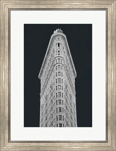 Flatiron Building on Black by Wild Apple Portfolio Laminated Art Print, 19 x 28 inches in Saudi Arabia