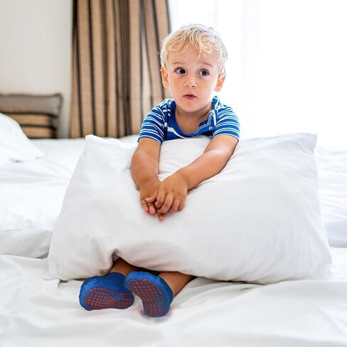 Tphon Kids Anti-Slip Trampoline Socks for Boys and Girls Ankle Sticky Socks Premium Comfort for 2-9 Years Kids 9/12 Pairs in Saudi Arabia