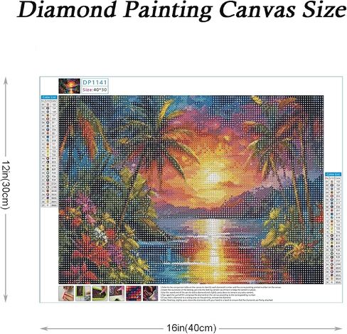Auremi Landscape Diamond Art Painting Kits for Adults, 5D Sunset Diamond Painting Kits for Adults Beginners DIY Full Drill Diamond Dots Crystal Craft Kits for Home Wall Decor 11.8x15.7 inc in Saudi Arabia