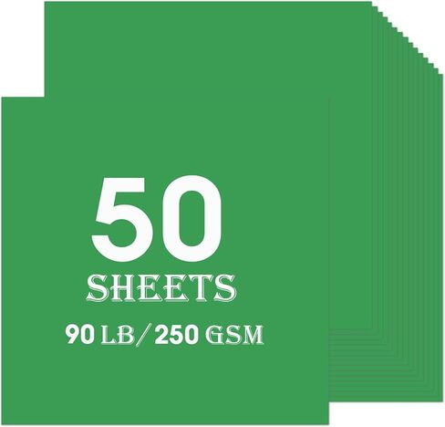 بطاقات حمراء 50 ورقة، 12 بوصة × 12 بوصة ورق بناء مجمع من الورق، 250 جرام في المتر المربع من ورق الطابعة لوازم سجل القصاصات لصناعة بطاقات الكريكت اليدوية (أحمر) in Kuwait