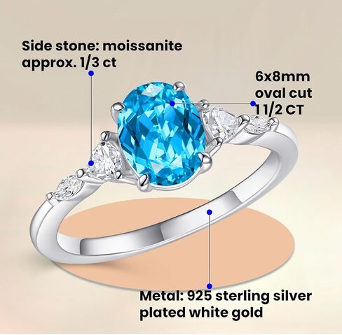 14K 18K Gold Emerald Rings for Women, 1 1/2 CT Oval Cut Birthstone Promise Anniversary Gold Vermeil/925 Sterling Silver Plated Ring, Gift for Wife Mom Girlfriend Her Size 5 to 12 in Saudi Arabia