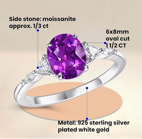 خواتم زمرد من الذهب عيار 14 قيراط عيار 18 قيراط للنساء، 1 1/2 قيراط من قطع البيضاوي جوهرة الميلاد وعد الذكرى السنوية لفيرميل الذهب / 925 خاتم مطلي بالفضة الاسترلينية، هدية للزوجة والأم والصديقة مقاس 5 إلى 12 in Kuwait