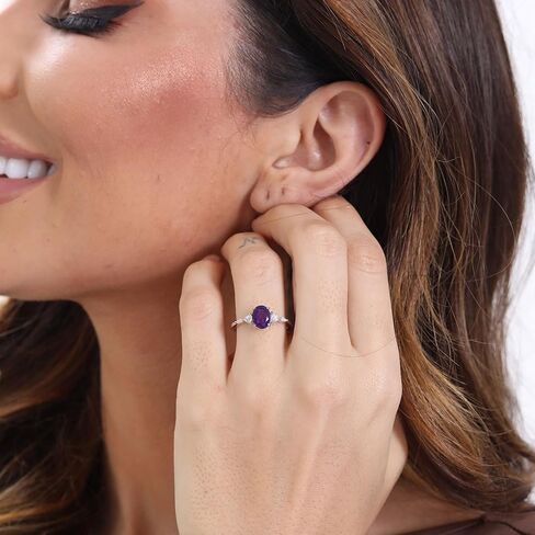 خواتم زمرد من الذهب عيار 14 قيراط عيار 18 قيراط للنساء، 1 1/2 قيراط من قطع البيضاوي جوهرة الميلاد وعد الذكرى السنوية لفيرميل الذهب / 925 خاتم مطلي بالفضة الاسترلينية، هدية للزوجة والأم والصديقة مقاس 5 إلى 12 in Kuwait