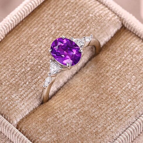 خواتم زمرد من الذهب عيار 14 قيراط عيار 18 قيراط للنساء، 1 1/2 قيراط من قطع البيضاوي جوهرة الميلاد وعد الذكرى السنوية لفيرميل الذهب / 925 خاتم مطلي بالفضة الاسترلينية، هدية للزوجة والأم والصديقة مقاس 5 إلى 12 in Kuwait