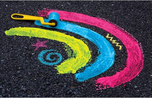 Crayola; Washable Neon Sidewalk Paint; Outdoor Art Tools; 3 Neon Paint Colors, Paint Brush, Roller and 3 Sidewalk Chalk Sticks in Saudi Arabia