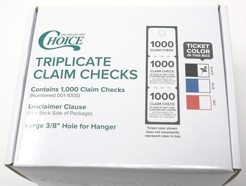 Coat Check Tickets - Black | 3 Part Claim Checks | 1000 Count in Saudi Arabia