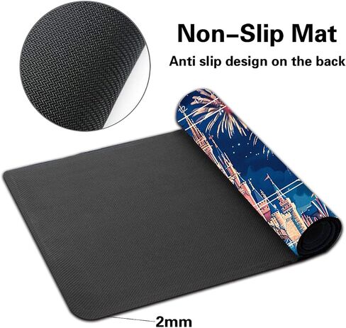 Anold Premium Playmat Compatible Lorcana and TCG, 24X14 in Size, Board Game Playmat, Non-Slip Rubber Game Mat with Zones and Free Storage Bag（D2） (D19 with zones) in Saudi Arabia