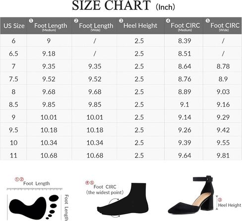 mysoft Women's Pointed Toe Low Chunky Heels Closed Toe Ankle Strap Dress Pump Shoes - Available in Wide Sizes in Saudi Arabia