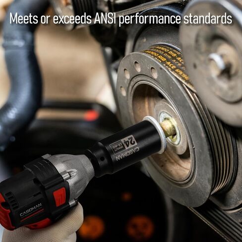 CASOMAN 1/2"Drive 19mm Crank Bolt Socket for Honda, Harmonic Balancer Socket, 3 Times Momentum Power of Standard Impact Sockets, CR-MO in Kuwait
