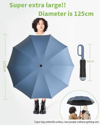 Large UV Protection Travel Inverted Umbrella Compact Windproof for Rain and Sun UPF 50+ Oversized Easy Auto Open Close Umbrella,Strongest Windproof Travel Umbrella With Loop Handle, Fits Car & Backpack in Saudi Arabia