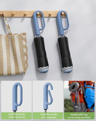 Large UV Protection Travel Inverted Umbrella Compact Windproof for Rain and Sun UPF 50+ Oversized Easy Auto Open Close Umbrella,Strongest Windproof Travel Umbrella With Loop Handle, Fits Car & Backpack in Saudi Arabia