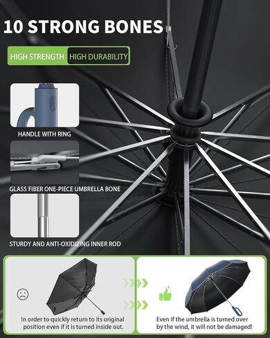Large UV Protection Travel Inverted Umbrella Compact Windproof for Rain and Sun UPF 50+ Oversized Easy Auto Open Close Umbrella,Strongest Windproof Travel Umbrella With Loop Handle, Fits Car & Backpack in Saudi Arabia