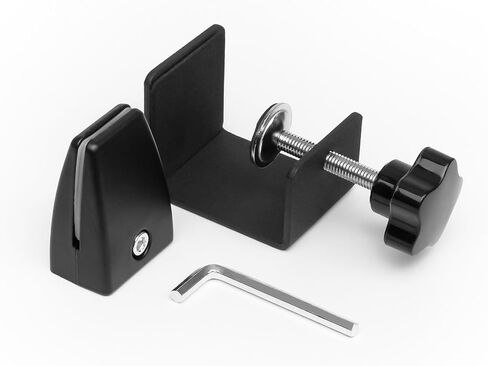 6-Pack Sneeze Guard Clamps for 1/8" to 1" Thick Panels, Adjustable Desk Partition Clips, Desk Privacy Panel Clips for Office and Home Use, Black in Saudi Arabia