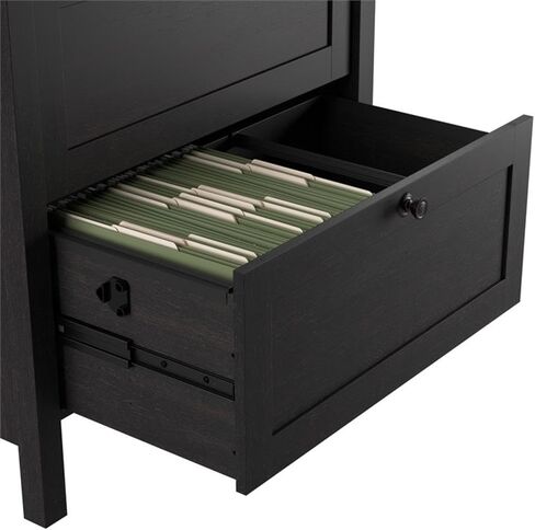 Bush Furniture Mayfield 2 Drawer Lateral File Cabinet in Vintage Black and Reclaimed Pine | Storage for Home Office Workspace in Saudi Arabia