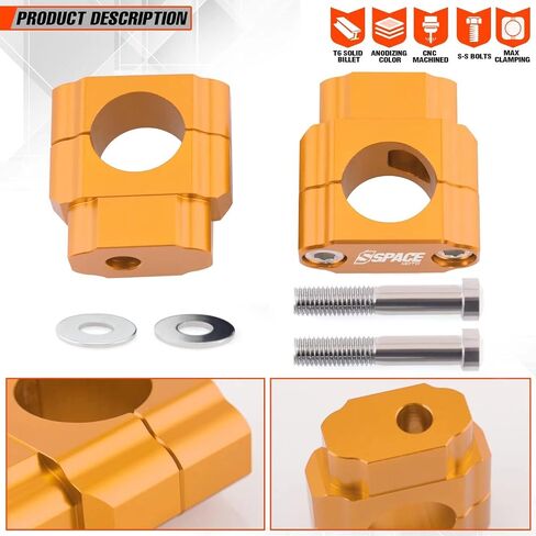 Universal Dirt Bike Handlebar Mounts- Motorcycle Handlebar Riser Mounting Kit 1-1/8" Black in Kuwait