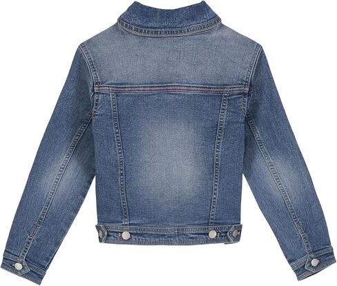 جاكيت جينز كلاسيكي للفتيات من Tommy Hilfiger، معطف من الدنيم مع شعار مطرز وجيوب أمامية in Saudi Arabia