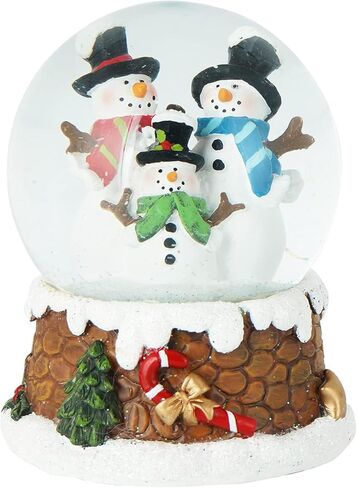 Snow Globe Christmas Water Globe Christmas Decoration Music Crystal Ball Snow Globes with Snowflakes 100mm,Santa in Kuwait