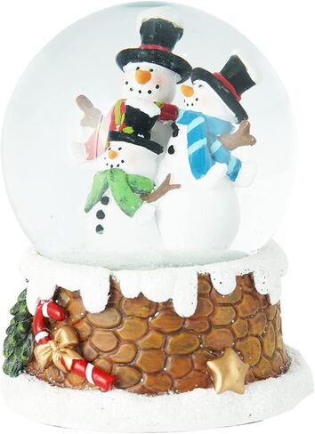 Snow Globe Christmas Water Globe Christmas Decoration Music Crystal Ball Snow Globes with Snowflakes 100mm,Santa in Kuwait