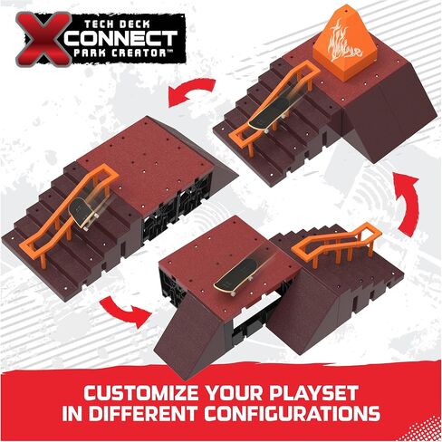 TECH DECK, Quarter Bowl Ruckus X-Connect Park Creator, Customizable and Buildable Ramp Set with Exclusive Fingerboard, Kids Toy for Ages 6 and up in Kuwait