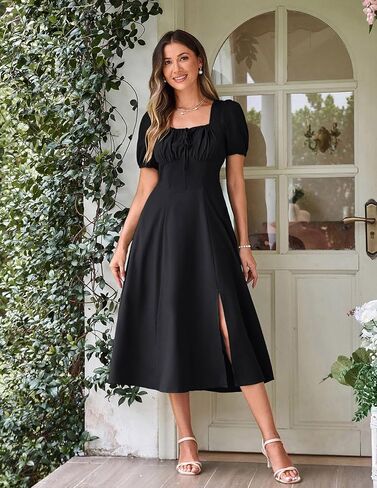 Scarlet Darkness Renaissance Dress for Women Milkmaid Corset Dresses with Slit in Saudi Arabia