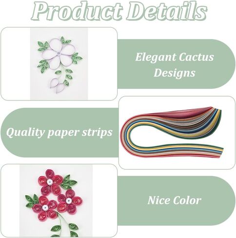 WEBEEDY 20 Sets DIY Quilling Card Kit with Instruction Flowers Greeting Card Making Kit 36 Colors Strips DIY Paper Quilling Kit for Birthday,Holiday,Valentine's Day,Anniversary,Wedding Party Gift in Saudi Arabia