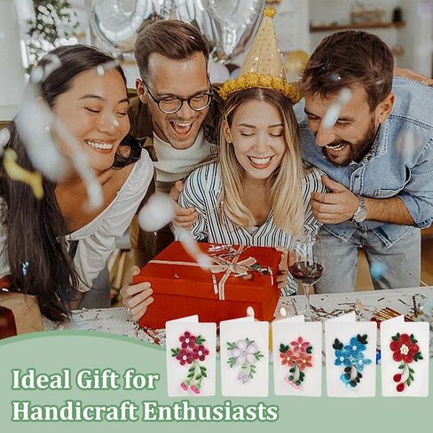 WEBEEDY 20 Sets DIY Quilling Card Kit with Instruction Flowers Greeting Card Making Kit 36 Colors Strips DIY Paper Quilling Kit for Birthday,Holiday,Valentine's Day,Anniversary,Wedding Party Gift in Saudi Arabia