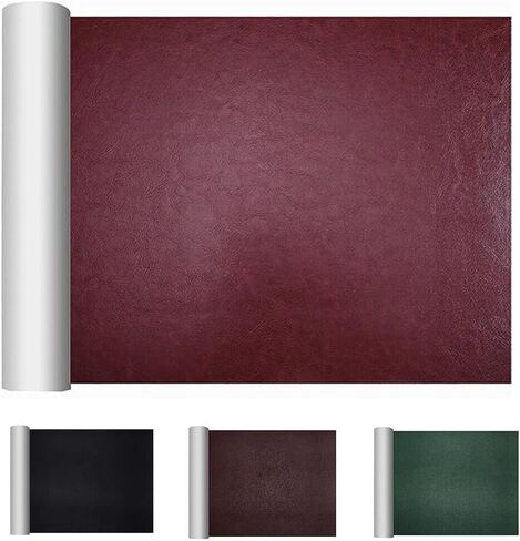 شريط رقعة إصلاح جلدي ذاتي اللصق لمقاعد السيارة والأريكة وسترة كرسي الأريكة - مناسب لتغطية الجلد التالف والجلد الصناعي (أسود، 15.74 × 78.74 بوصة) in Kuwait