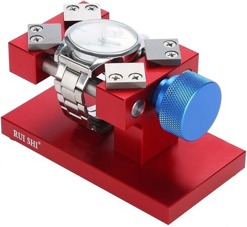 Brrnoo Watch Bezel Opener, Professional Red Watch Bezel Removal Repair Tool, Back Case Opener Workbench Watch Bezel Ring Remover Watchmaker Tool for The Back Cover Diameter 38-40mm in Kuwait