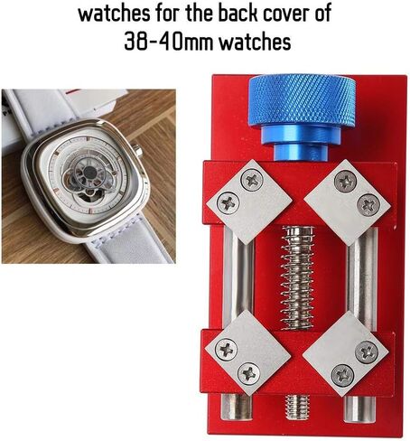Brrnoo Watch Bezel Opener, Professional Red Watch Bezel Removal Repair Tool, Back Case Opener Workbench Watch Bezel Ring Remover Watchmaker Tool for The Back Cover Diameter 38-40mm in Kuwait