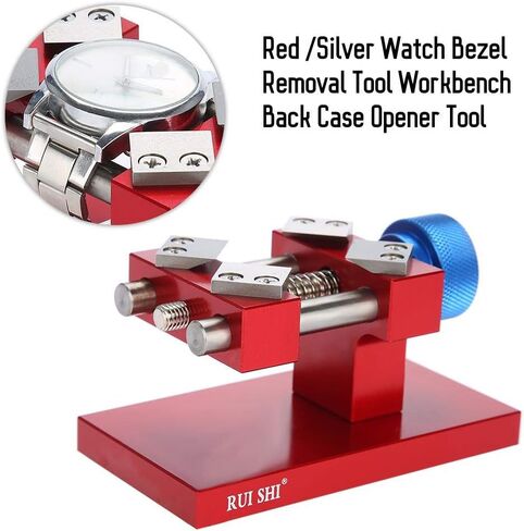 Brrnoo Watch Bezel Opener, Professional Red Watch Bezel Removal Repair Tool, Back Case Opener Workbench Watch Bezel Ring Remover Watchmaker Tool for The Back Cover Diameter 38-40mm in Kuwait