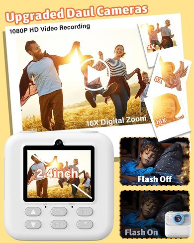 Mgaolo Kids Camera طباعة فورية للصور، ألعاب كاميرا رقمية للأطفال هدية مع فيديو عالي الدقة للفتيات والأولاد من عمر 3 إلى 12 عامًا، هدية عيد الميلاد لعيد الميلاد للأطفال بعمر 3 4 5 6 7 8 9 سنوات (بنفسجي) in Saudi Arabia