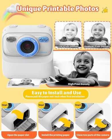 Mgaolo Kids Camera طباعة فورية للصور، ألعاب كاميرا رقمية للأطفال هدية مع فيديو عالي الدقة للفتيات والأولاد من عمر 3 إلى 12 عامًا، هدية عيد الميلاد لعيد الميلاد للأطفال بعمر 3 4 5 6 7 8 9 سنوات (بنفسجي) in Saudi Arabia