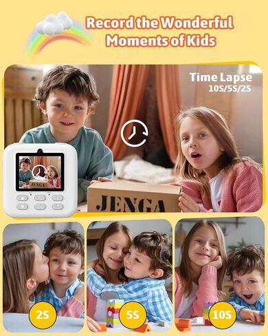 Mgaolo Kids Camera طباعة فورية للصور، ألعاب كاميرا رقمية للأطفال هدية مع فيديو عالي الدقة للفتيات والأولاد من عمر 3 إلى 12 عامًا، هدية عيد الميلاد لعيد الميلاد للأطفال بعمر 3 4 5 6 7 8 9 سنوات (بنفسجي) in Saudi Arabia