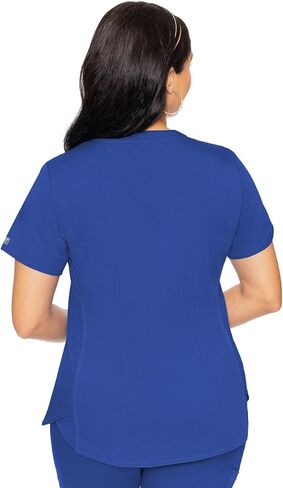 Med Couture Scrub Set for Women, 11 Pockets with V-Neck Scrub Top MC7459 and Comfortable Scrub Pants, MC7739, Royal - L Top/L Pant in Saudi Arabia