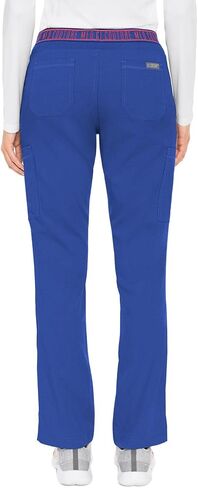 Med Couture Scrub Set for Women, 11 Pockets with V-Neck Scrub Top MC7459 and Comfortable Scrub Pants, MC7739, Royal - L Top/L Pant in Saudi Arabia