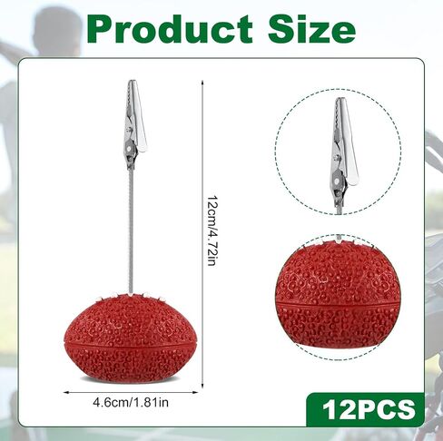 12pcs Resin Ball Base Memo Clips, Table Card Holders with Alligator Clips Table Picture Holder Place Card Stands Table Number Card Photo Holders for Sports Wedding Party Office Decor(Football) in Saudi Arabia