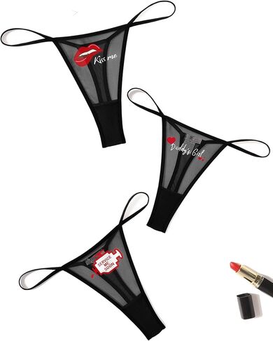 Avidlove G-String Thongs للنساء مثير ملابس داخلية منخفضة الارتفاع T-back شبكة ثونغ سراويل 1-6 حزمة in Saudi Arabia